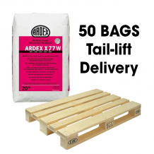 Ardex X 77 W Microtec® Fibre Reinforced Flexible Standard Set Adhesive White S1 20kg Full Pallet (50 Bags Tail Lift)